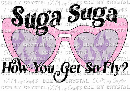 Pink Flame Sunglasses Valentine's Day  Ready To Press Transfer DTF Sublimation