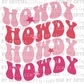 Western Pink Howdy Ready to Press Transfer