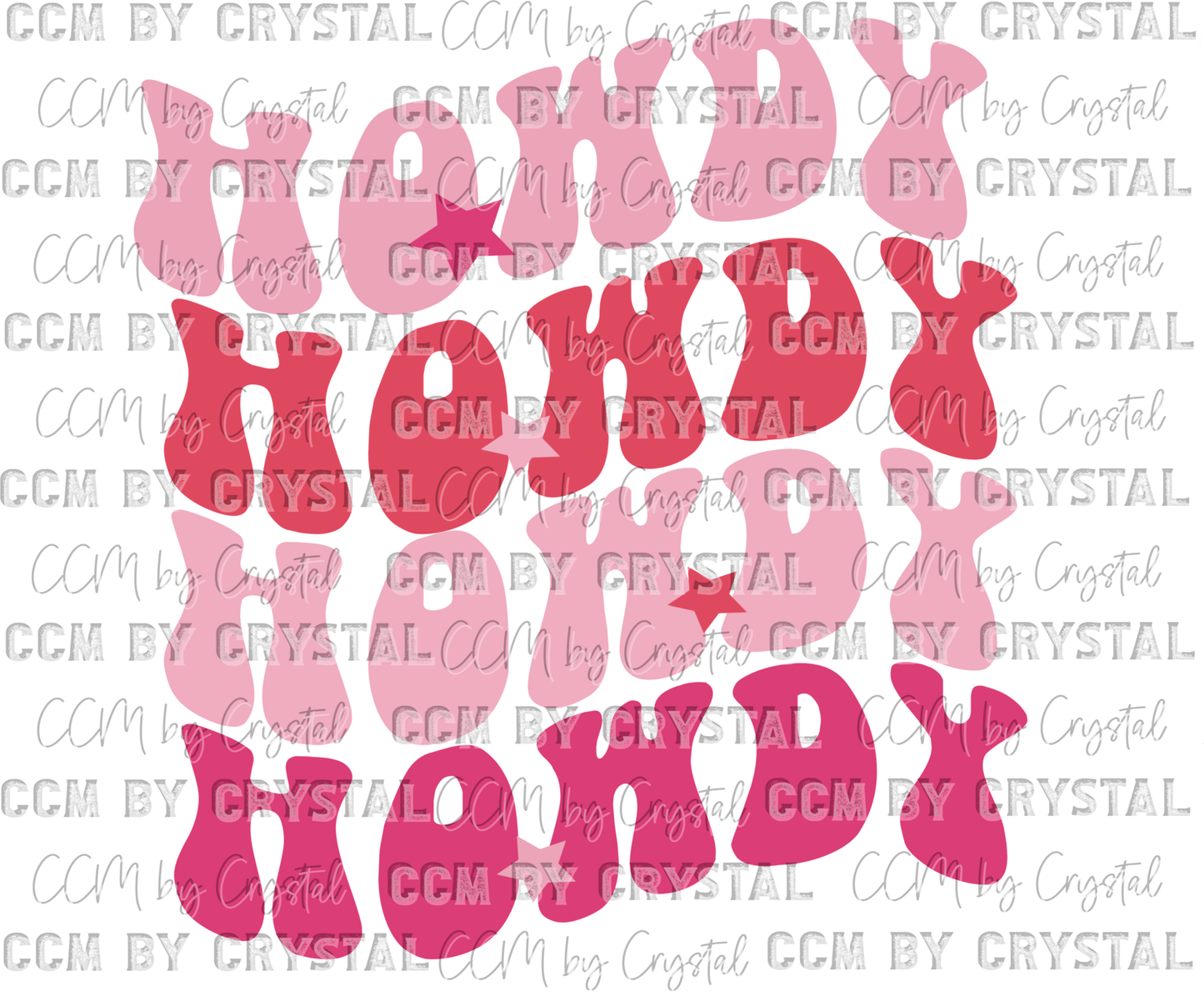 Western Pink Howdy Ready to Press Transfer