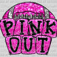 Pink Out Glitter Football Ready to Press Transfer