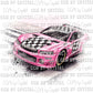 Pink Car Ready To Press Transfer DTF Sublimation