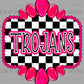 Pink Trojans Concho Ready to Press Transfer DTF Transfer Sublimation Transfer