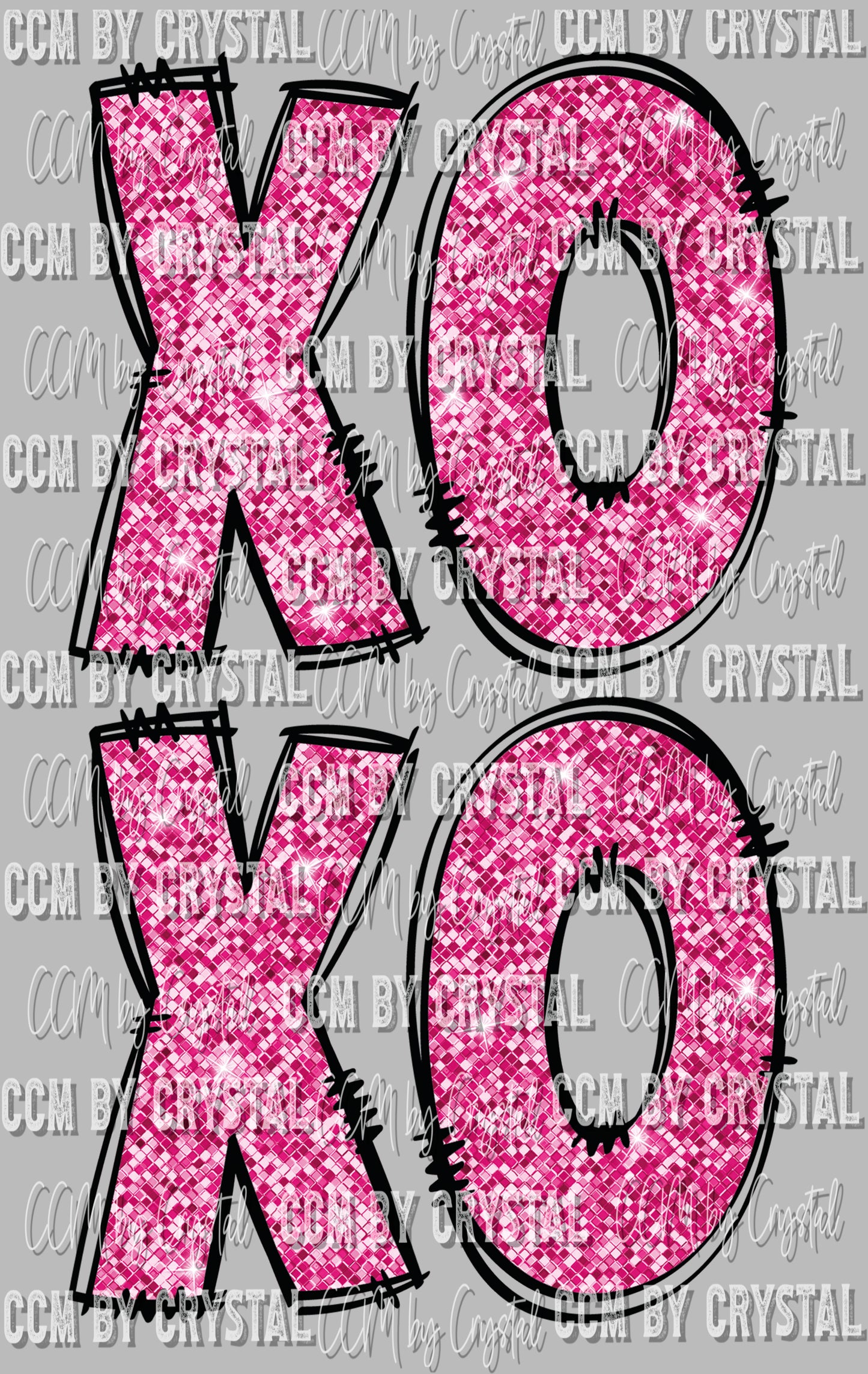 Pink XoXo Valentine's Day Ready to Press Transfer