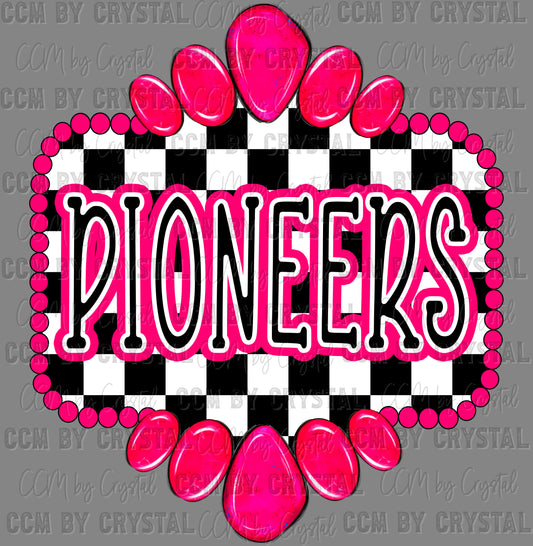 Pioneers Concho Pink Ready to Press Transfer DTF Transfer Sublimation Transfer
