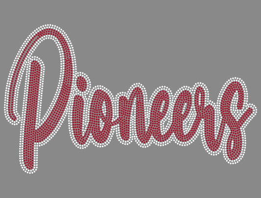Pioneers 2-Color Approximately 11" wide Spangle Transfer
