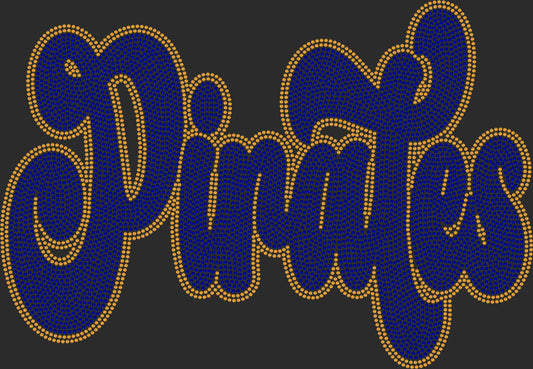 Pirates 2-Color Approximately 11" wide Spangle Transfer