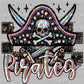Pirates Mascot Faux Rhinestones Effect Ready to Press Transfer DTF Transfer Sublimation Transfer