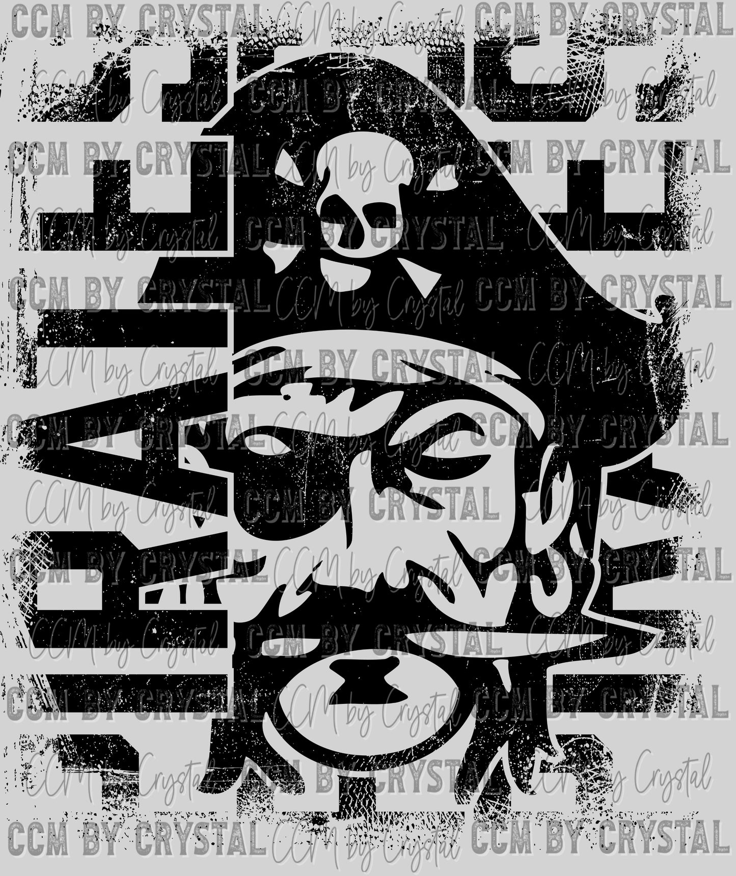 Grunge Pirates Mascot Ready to Press Transfer DTF Transfer Sublimation Transfer