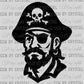 Pirates Mascot Ready to Press Transfer DTF Transfer Sublimation Transfer