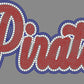 Pirates 3 Color Approximately 11" wide Spangle Transfer
