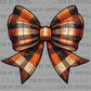 Plaid Bow Ready to Press Transfer DTF Transfer Sublimation Transfer