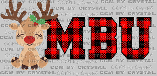 Reindeer Plaid Mother Baby Nurse MBU Ready to Press Transfer DTF Transfer Sublimation Transfer
