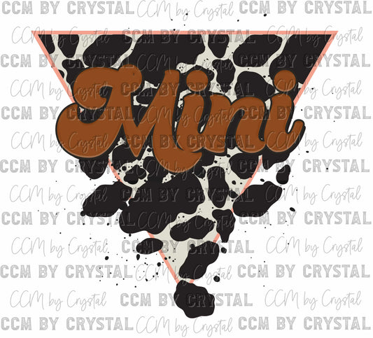 Cow Mini Ready to Press Transfer