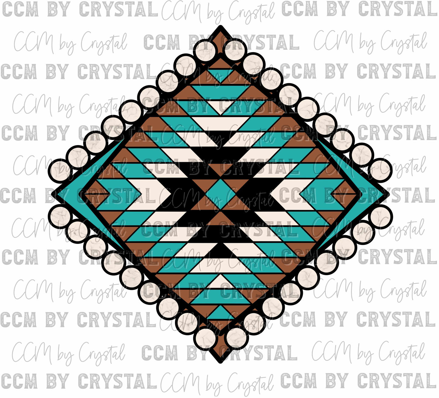 Clean Aztec Diamond Ready to Press Transfer