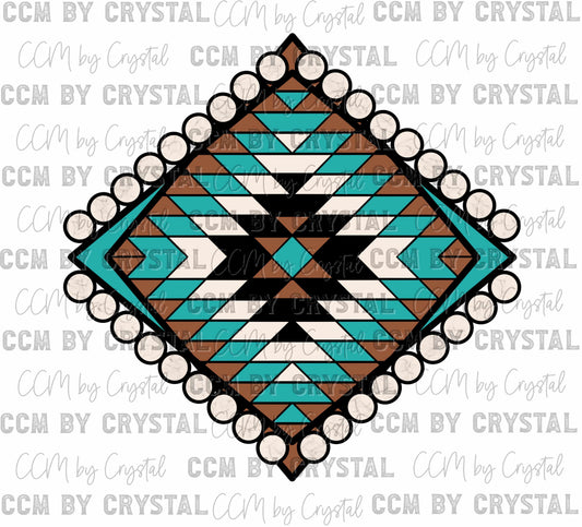 Clean Aztec Diamond Ready to Press Transfer