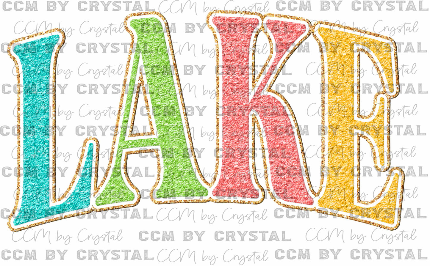 Lake faux Chenille Ready to Press Transfer
