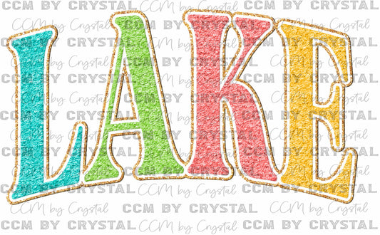 Lake faux Chenille Ready to Press Transfer