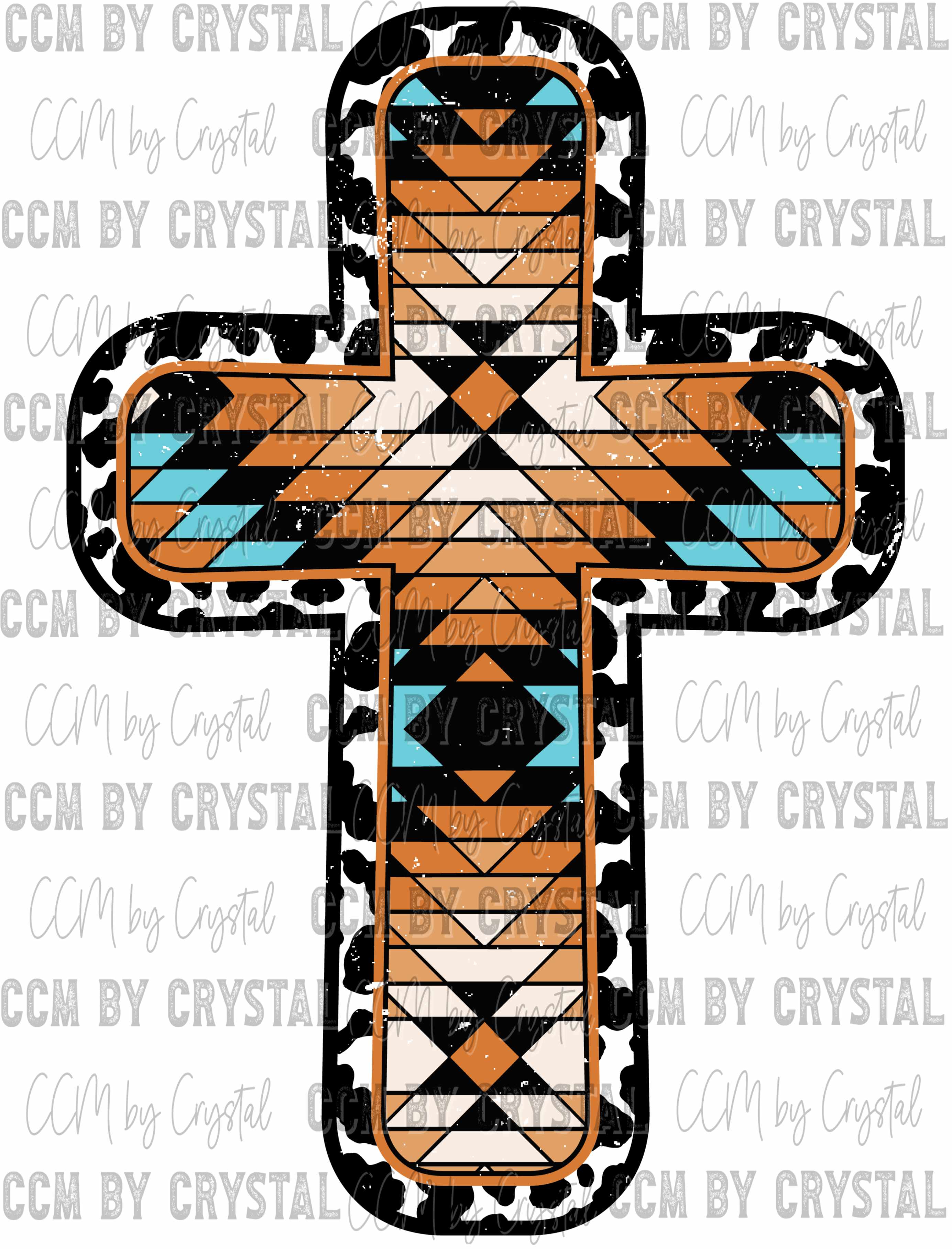Aztec Cross Ready to Press Transfer – CCMbyCrystal