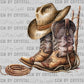 Western Cowboy Boots Ready to Press Transfer