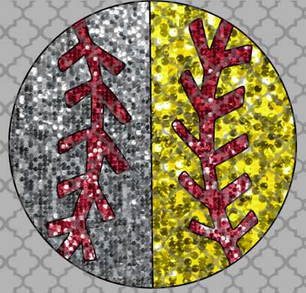 Baseball and Softball Faux Sequins Ready to Press Transfer DTF Sublimation