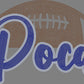 Poca Football 3-Color Approximately 11" Wide Spangle Transfer