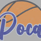 Poca Basketball Approximately 11" wide Spangle Transfer