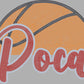 Poca Basketball Approximately 11" wide Spangle Transfer