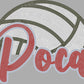 Poca Volleyball Approximately 11" wide Spangle Transfer