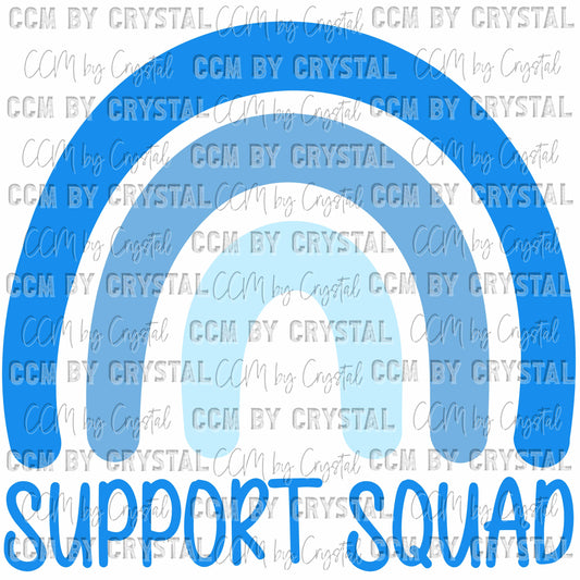 Pocket for Her Fight is Our Fight Support Squad Rainbow Cancer Awareness Blue Ready to Press Transfer