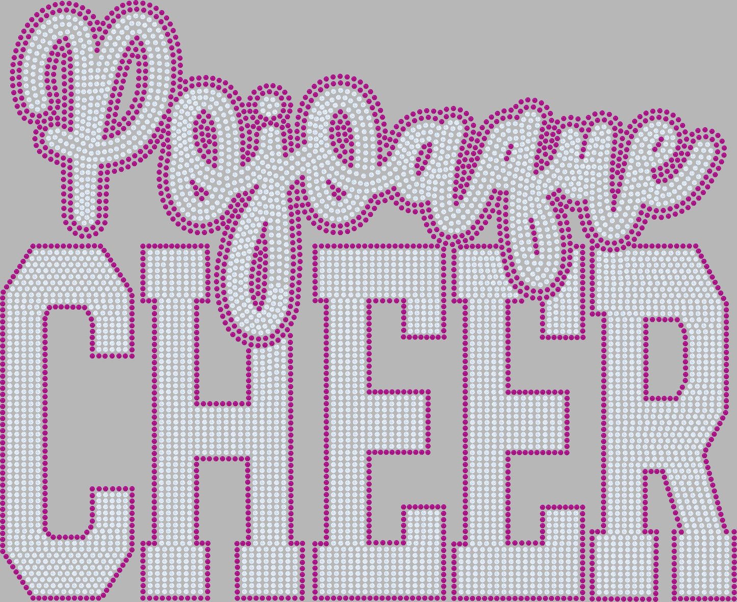 Pojoaque Cheer Approximately 11" wide Spangle Transfer