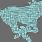 Pony Mustang 1-Color Approximately 9" wide Spangle Transfer