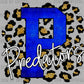 P Predators Gold Leopard Background Ready to Press Transfer DTF Transfer Sublimation Transfer