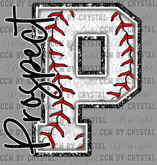 P Prospect Baseball PNG Digital File ONLY