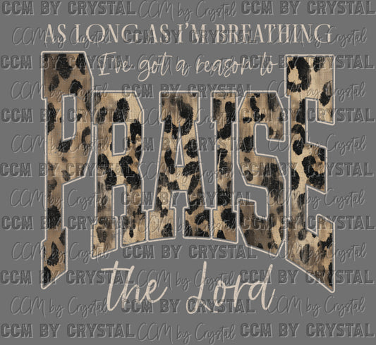 Praise Jesus Leopard Ready to Press Instant Peel DTF Transfers