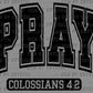 Pray Colossians 4:2 Christian Faith Ready to Press Transfer DTF Transfer Sublimation Transfer