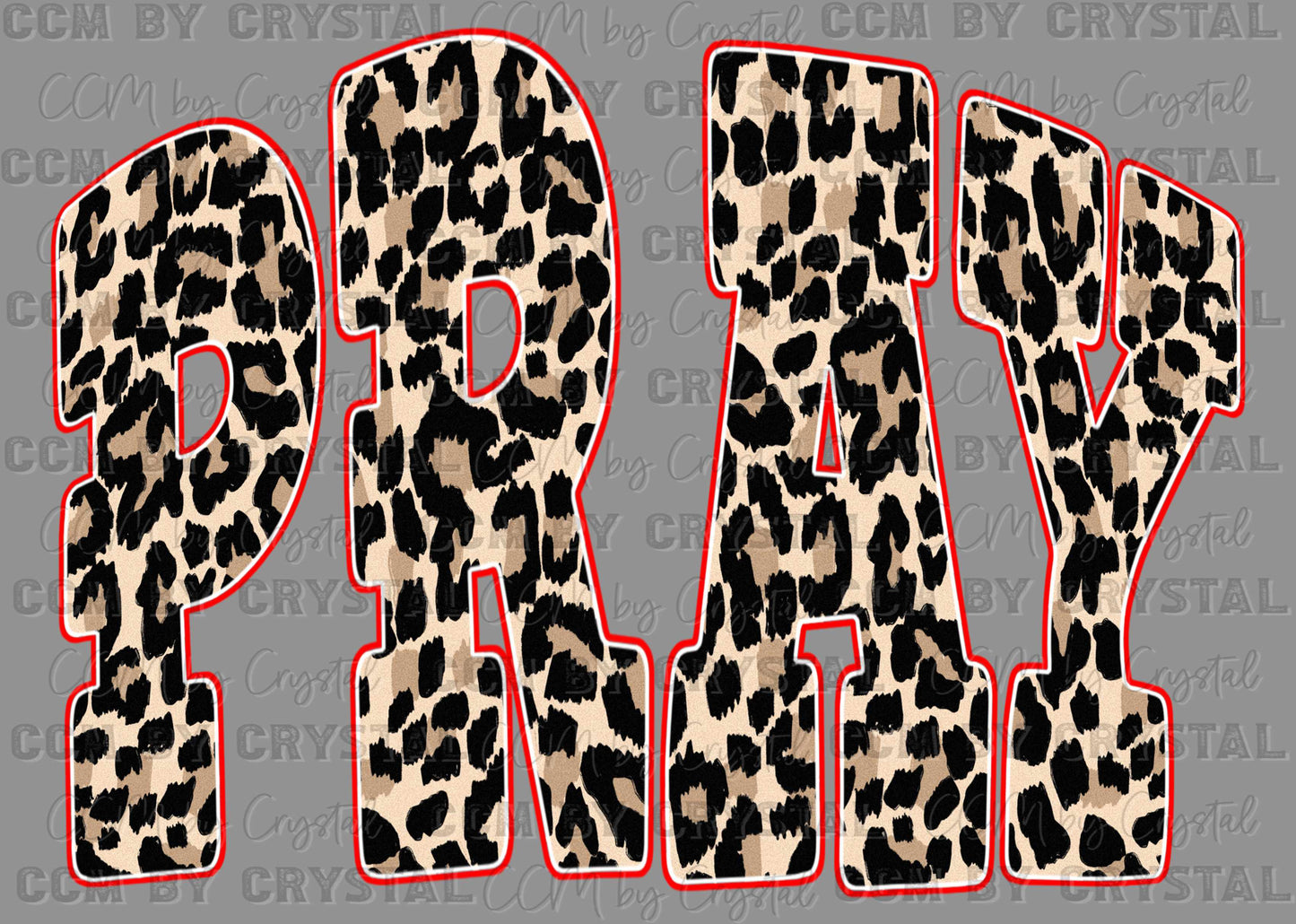 Pray Leopard Christian Ready to Press Instant Peel DTF Transfers Sublimation Transfers
