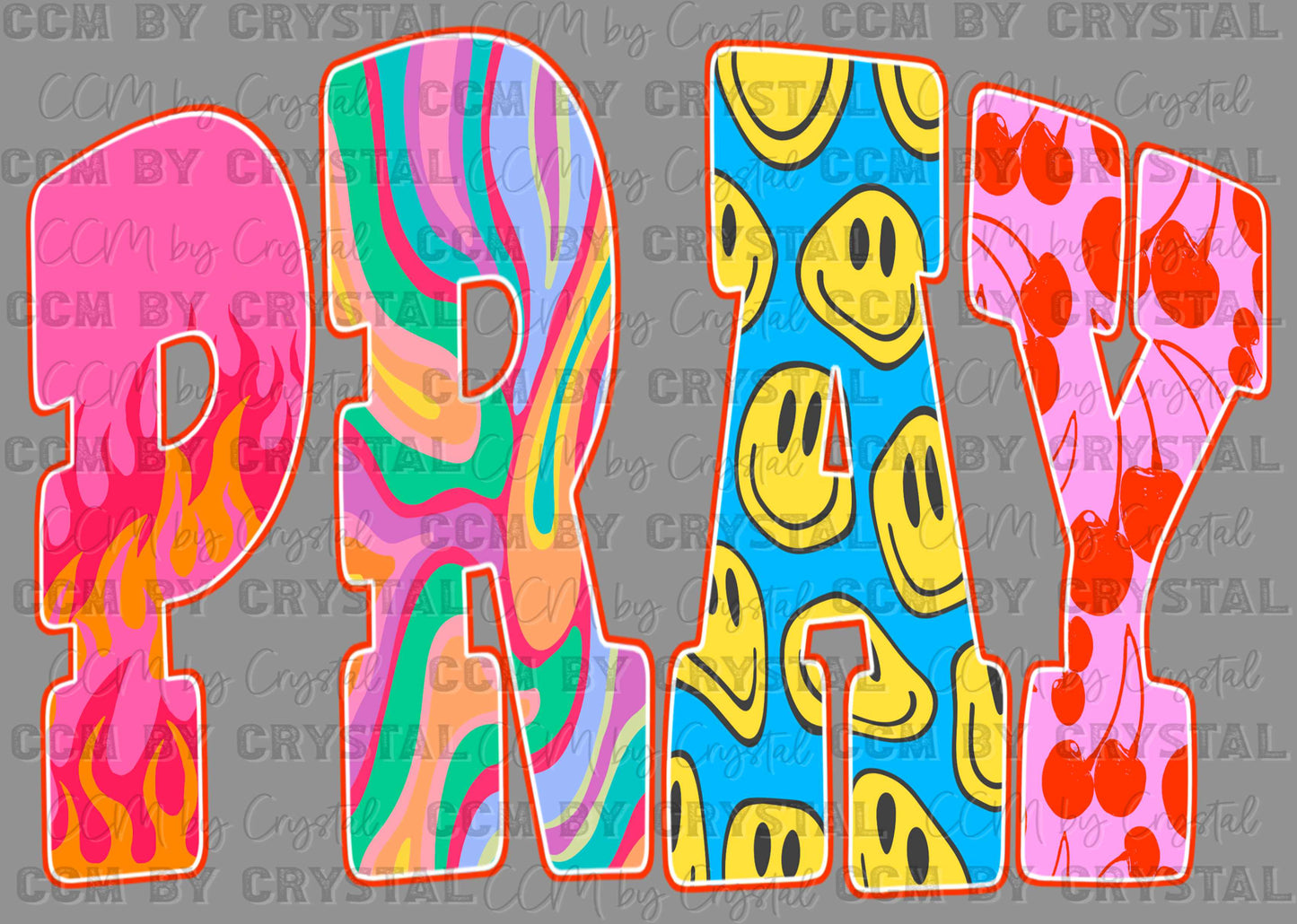 Pray Retro Christian Ready to Press Instant Peel DTF Transfers Sublimation Transfers