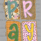 Pray Squares Fall Thanksgiving Ready to Press Transfer DTF Transfer Sublimation Transfer
