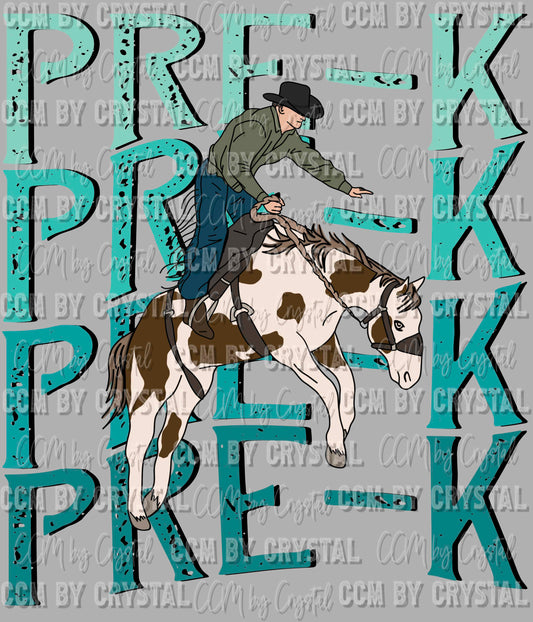 Pre K Cowboy Western Rodeo Ready to Press Transfer