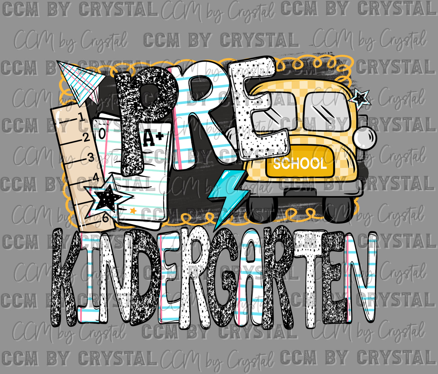 Pre K Back to School Ready to Press Transfer DTF Transfer Sublimation Transfer
