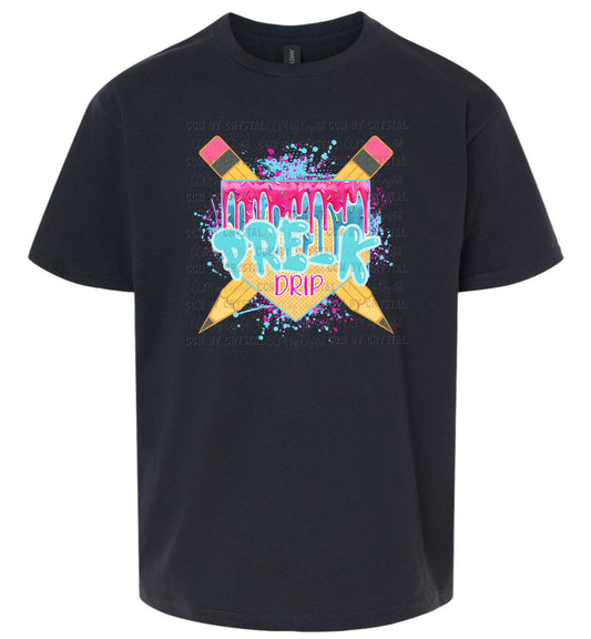 Pre-K Grade Drip Back to School T-Shirt