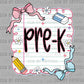 Pre-K Back to School Ready to Press Transfer DTF Transfer Sublimation Transfer