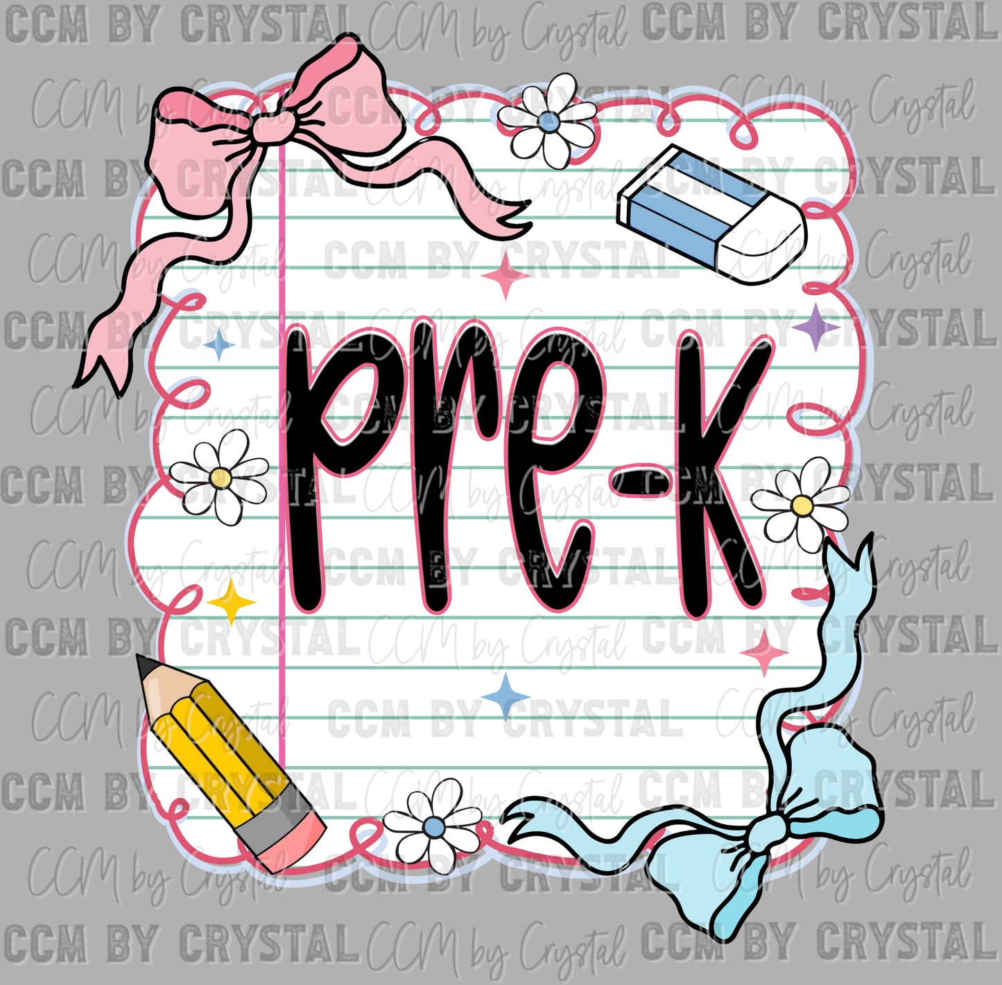 Pre-K Back to School Ready to Press Transfer DTF Transfer Sublimation Transfer