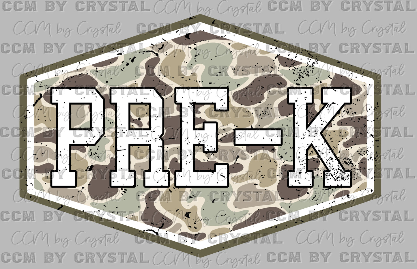 Pre-K Camo Back to School Ready to Press DTF Transfers Sublimation Transfers