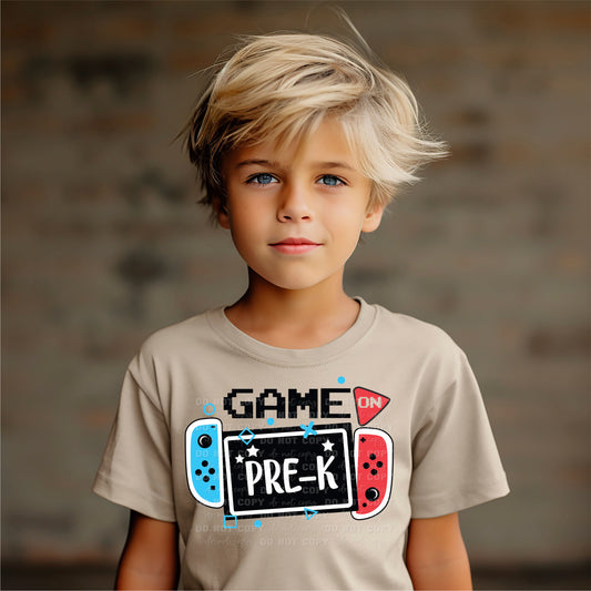 Back to School Game On Pre-K Grade Ready to Press Transfer