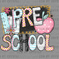 Pre K Lightning Bolts Back to School Ready to Press Transfer DTF Transfer Sublimation Transfer