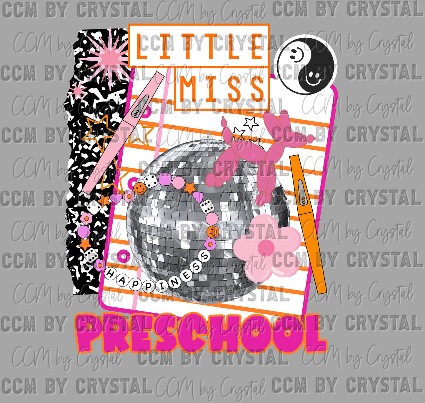 Preschool Grade Disco Back to School Ready to Press Transfer DTF Transfer Sublimation Transfer