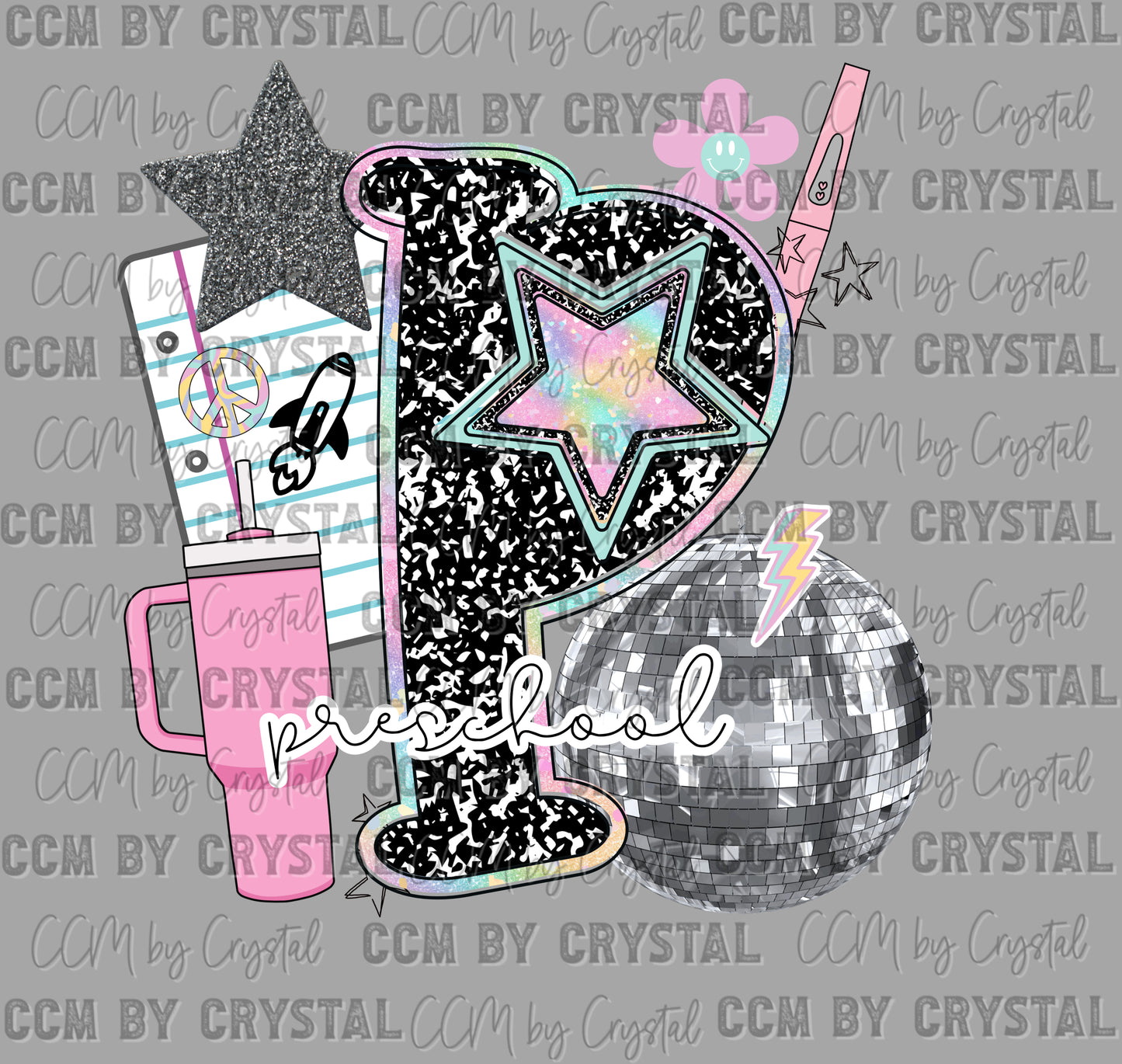 Preschool Comp Disco Back to School Ready to Press Transfer DTF Transfer Sublimation Transfer