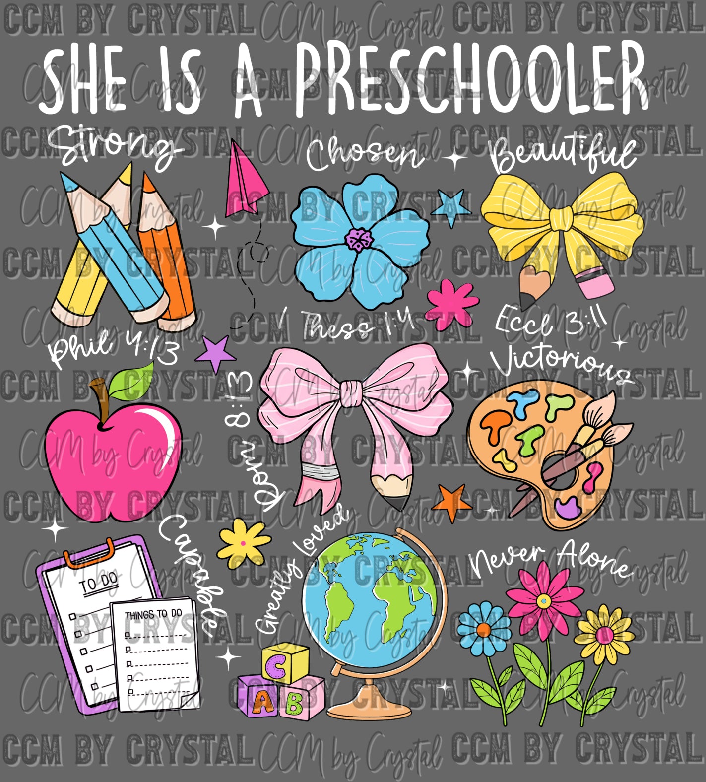 She is A Preschooler Ready to Press Transfer DTF Transfer