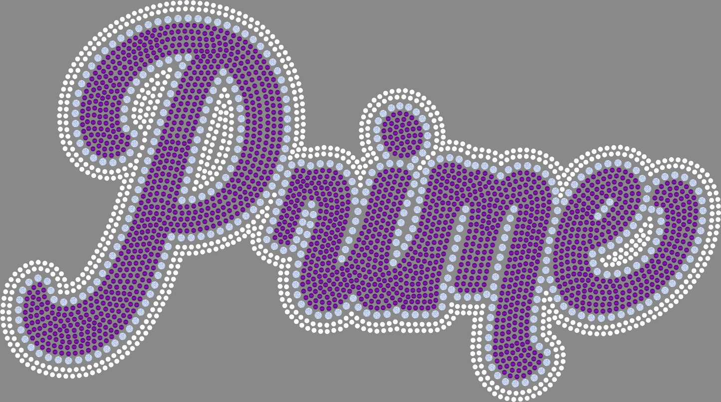Prime Approximately 11" wide 3 Color Spangle Transfer